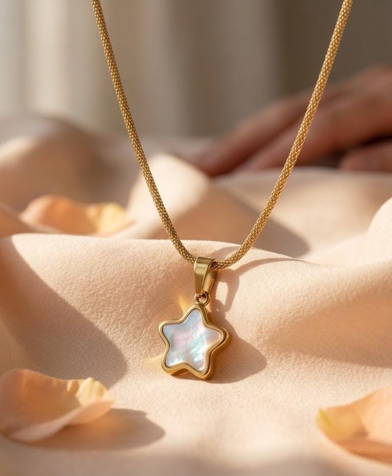 Gold Celestial Star Layering Necklace