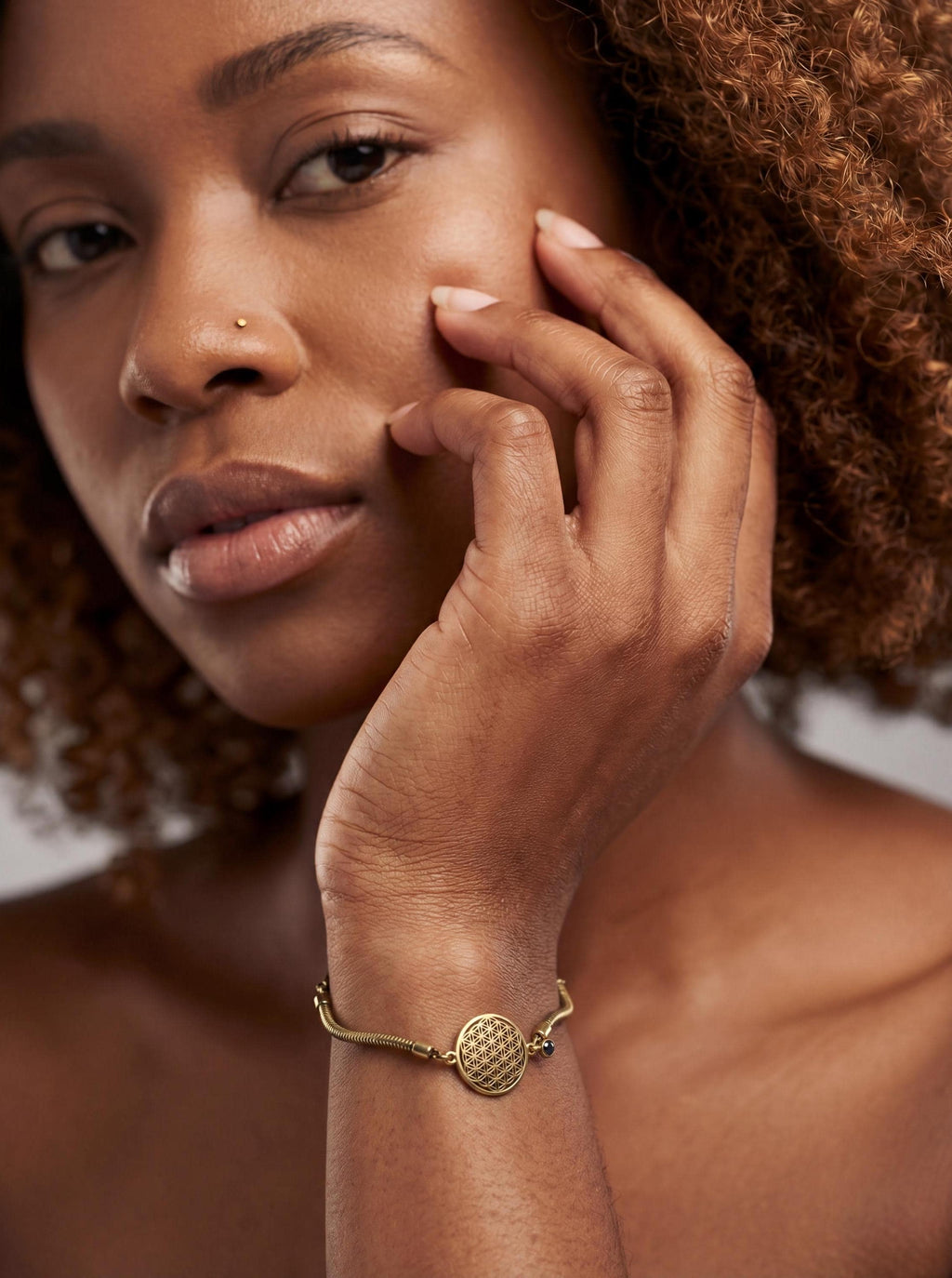 Gold Flower of Life Protection Bracelet