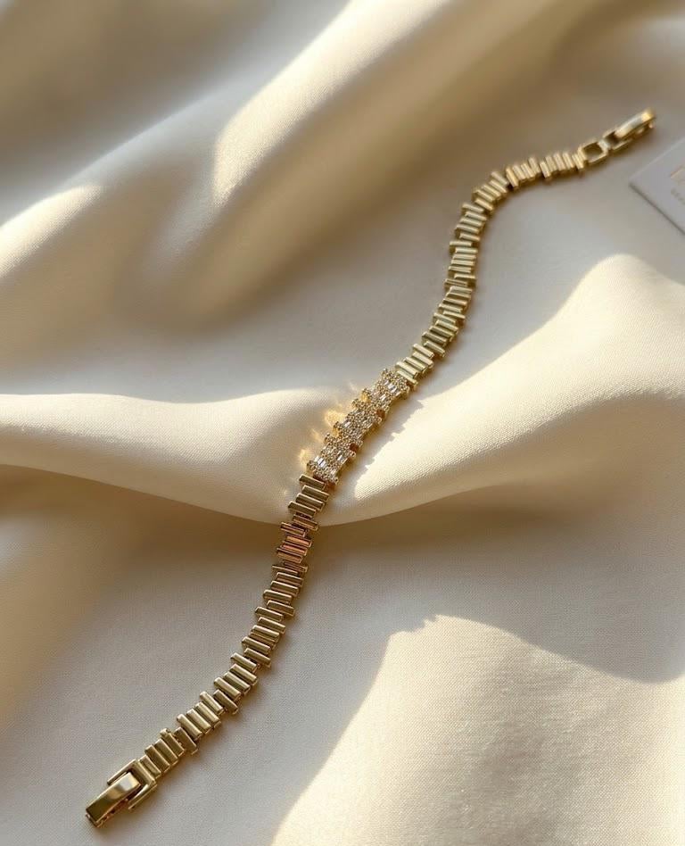 Dainty Gold Tennis Bracelet