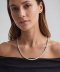 14K Gold CZ Tennis Choker Necklace