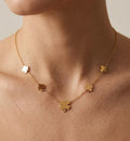 Gold Plated Four Leaf Clover Necklace – Minimalist Lucky Charm Everyday Jewelry