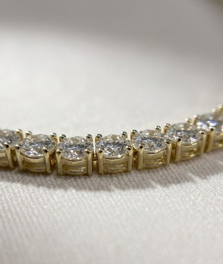 14K Gold Freshwater Pearl Necklace, Snake Clasp, Tarnish Resistant Bridal Jewelry