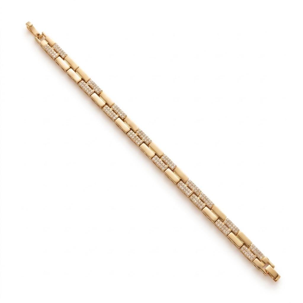 Gold Tennis Bracelet, Cubic Zirconia, 14K Gold Plated, Minimalist Jewelry
