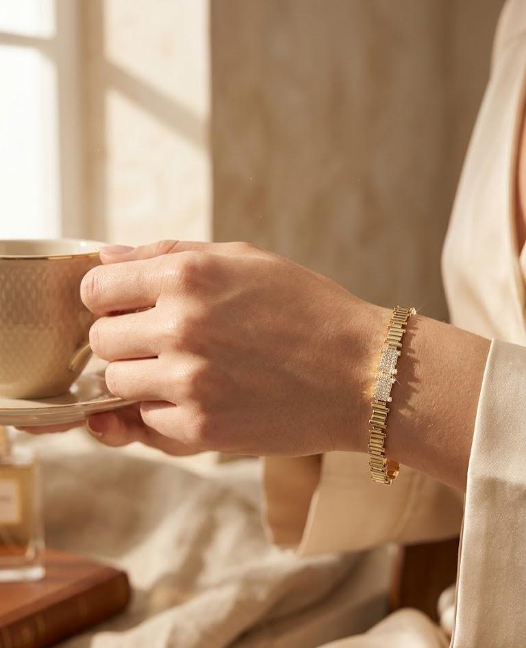 Dainty Gold Tennis Bracelet