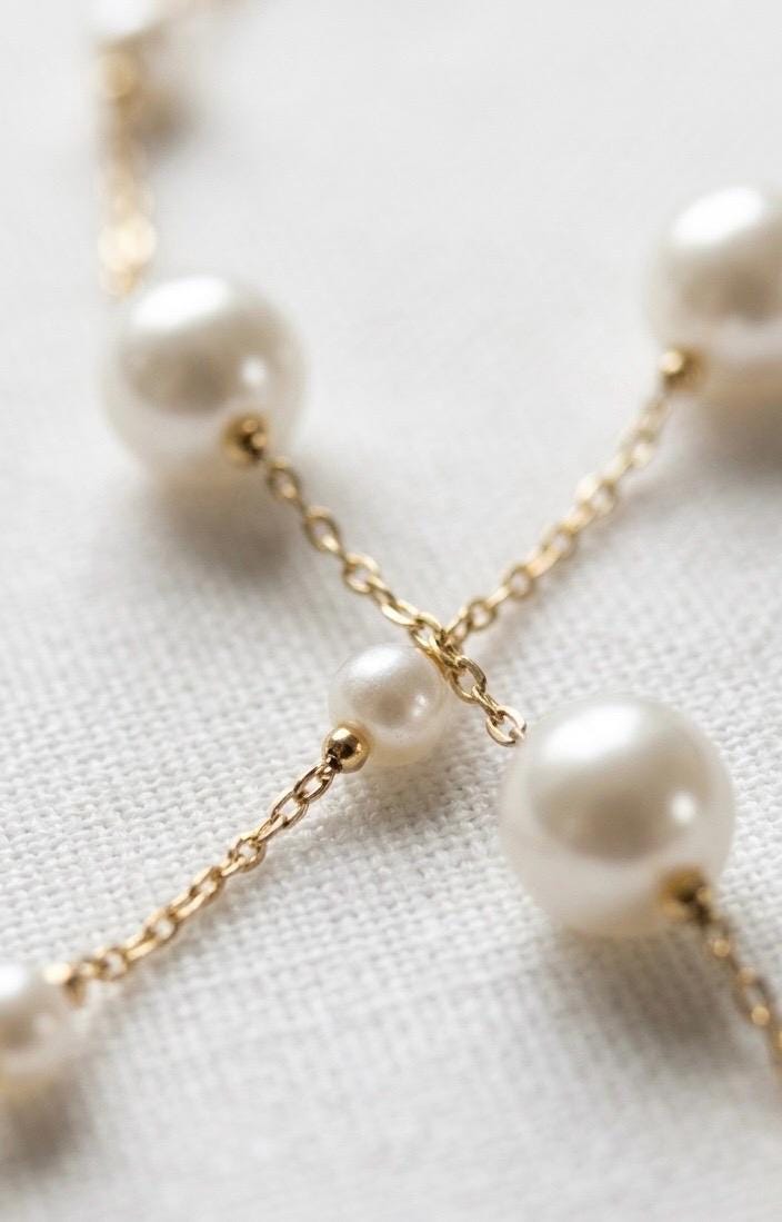 Freshwater Pearl Gold Choker Necklace
