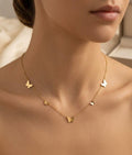 Dainty Gold Butterfly Charm Necklace