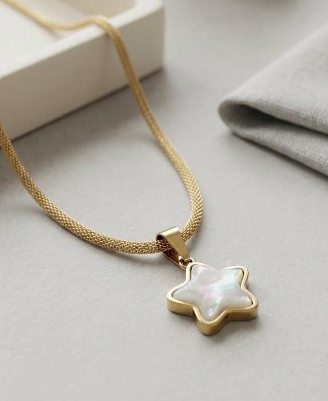 Gold Celestial Star Layering Necklace
