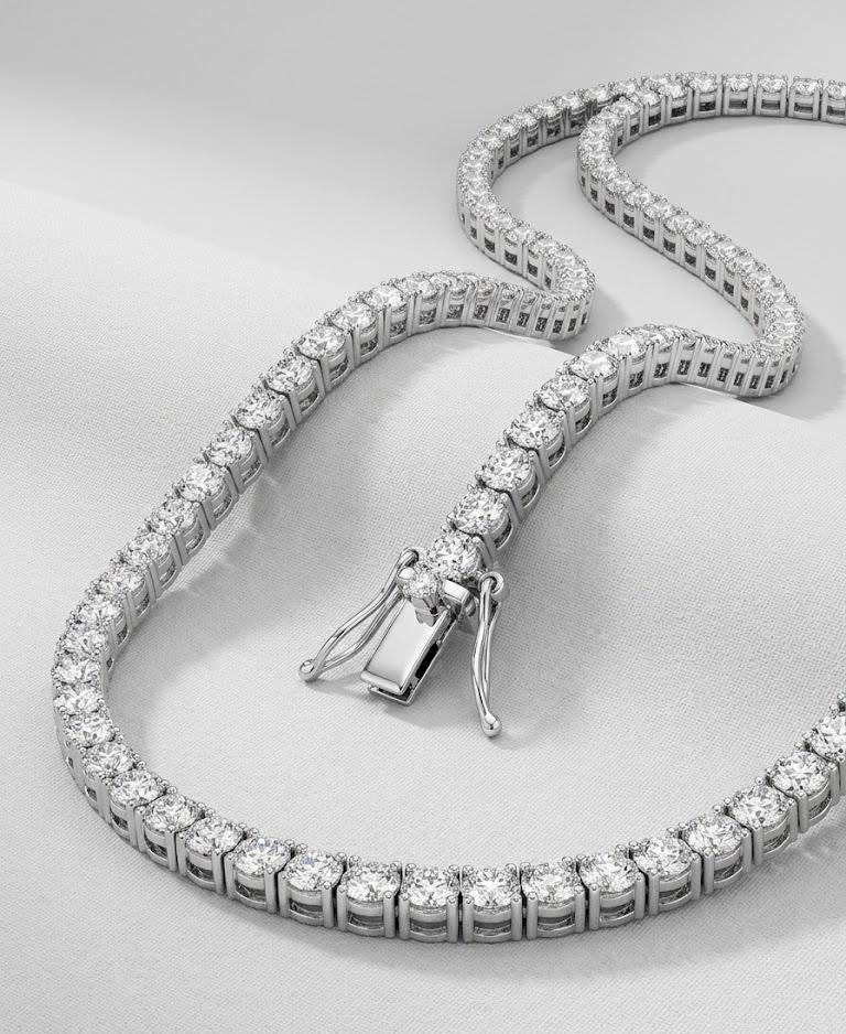14K Gold CZ Tennis Choker Necklace