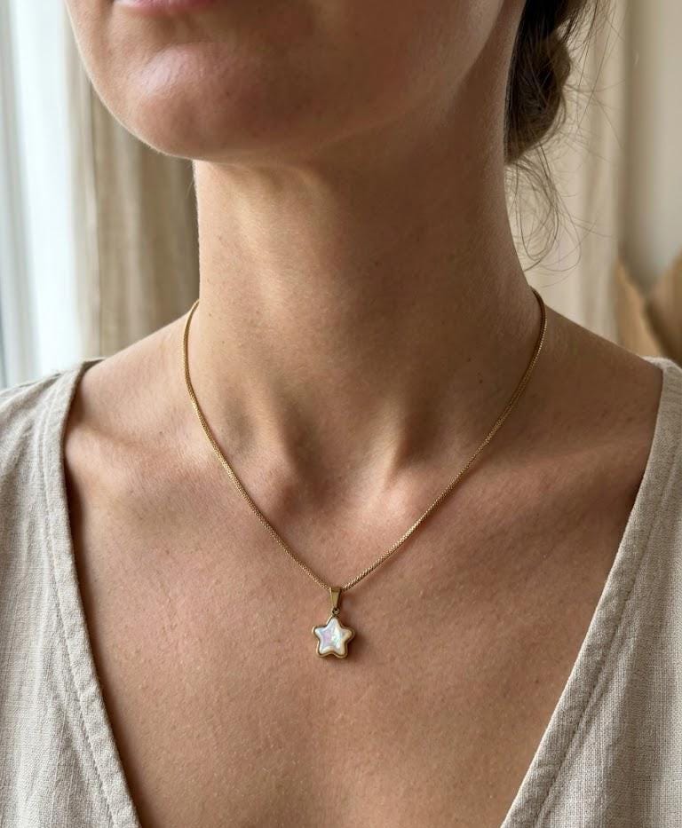 Gold Celestial Star Layering Necklace