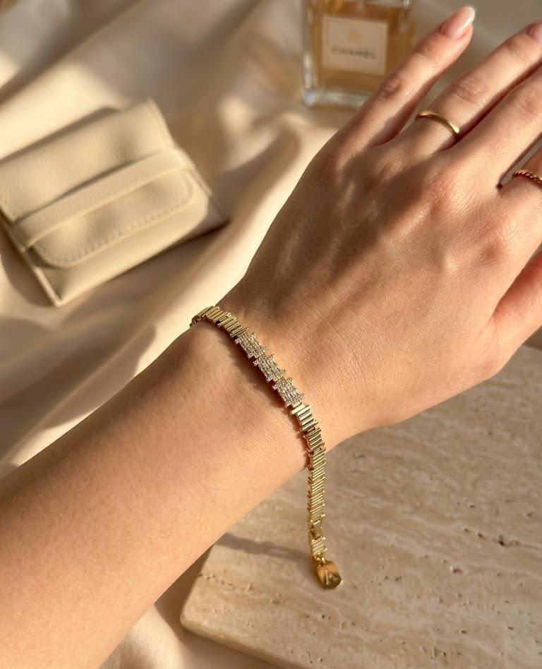 Dainty Gold Tennis Bracelet