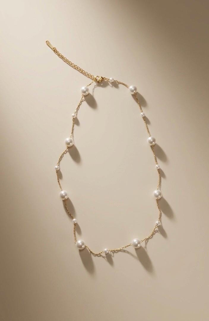 Freshwater Pearl Gold Choker Necklace