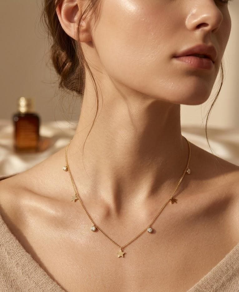 Gold Star Anklet, Dainty Celestial Anklet, Minimalist Satellite Chain Anklet, Layered Beach Jewelry Gift for Her