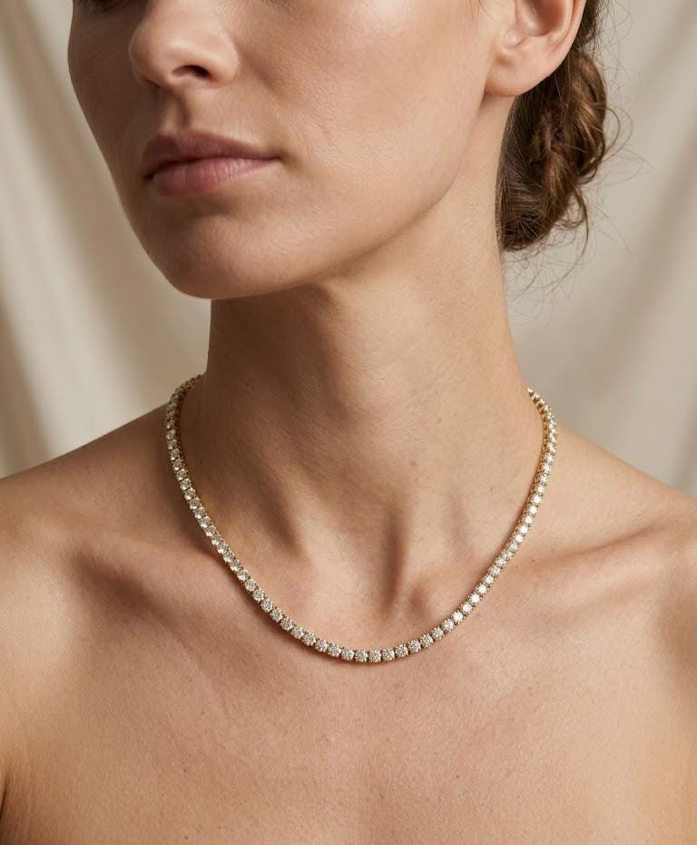 14K Gold Freshwater Pearl Necklace, Snake Clasp, Tarnish Resistant Bridal Jewelry