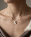 Minimalist Silver Initial Letter Necklace