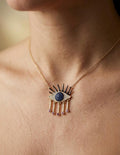 Gold Evil Eye Nazar Pendant Necklace