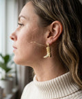 Gold Cowboy Boot Earrings, Western Star Dangle Earrings, Country Music Gift, Nashville Jewelry, Rodeo Earrings Gift for Her